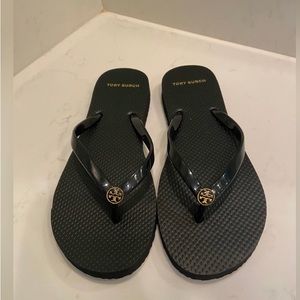 NEW Tory Burch Black Thin Flip Flops size 8